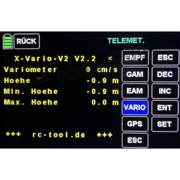 (Bild für) X-Vario-V2 Variometer-Sensor für Graupner - zum Schließen ins Bild klicken